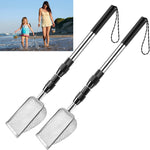 Poilkmni 2 pieces shark tooth sifter beach sand scoop set