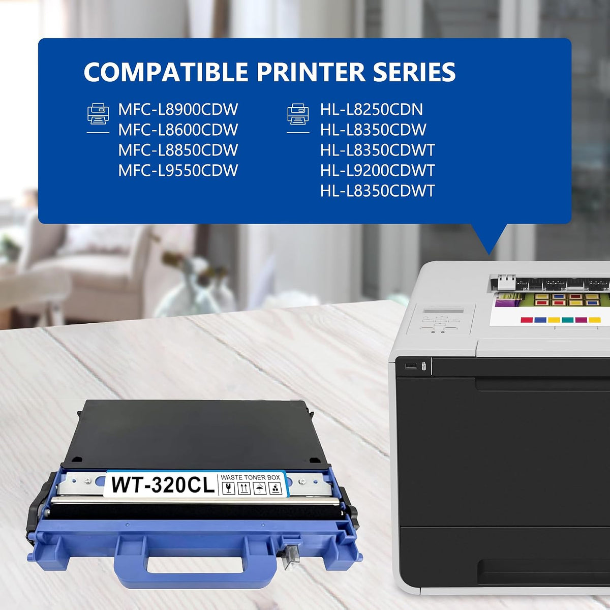 Molimer waste toner box packaging and label details
