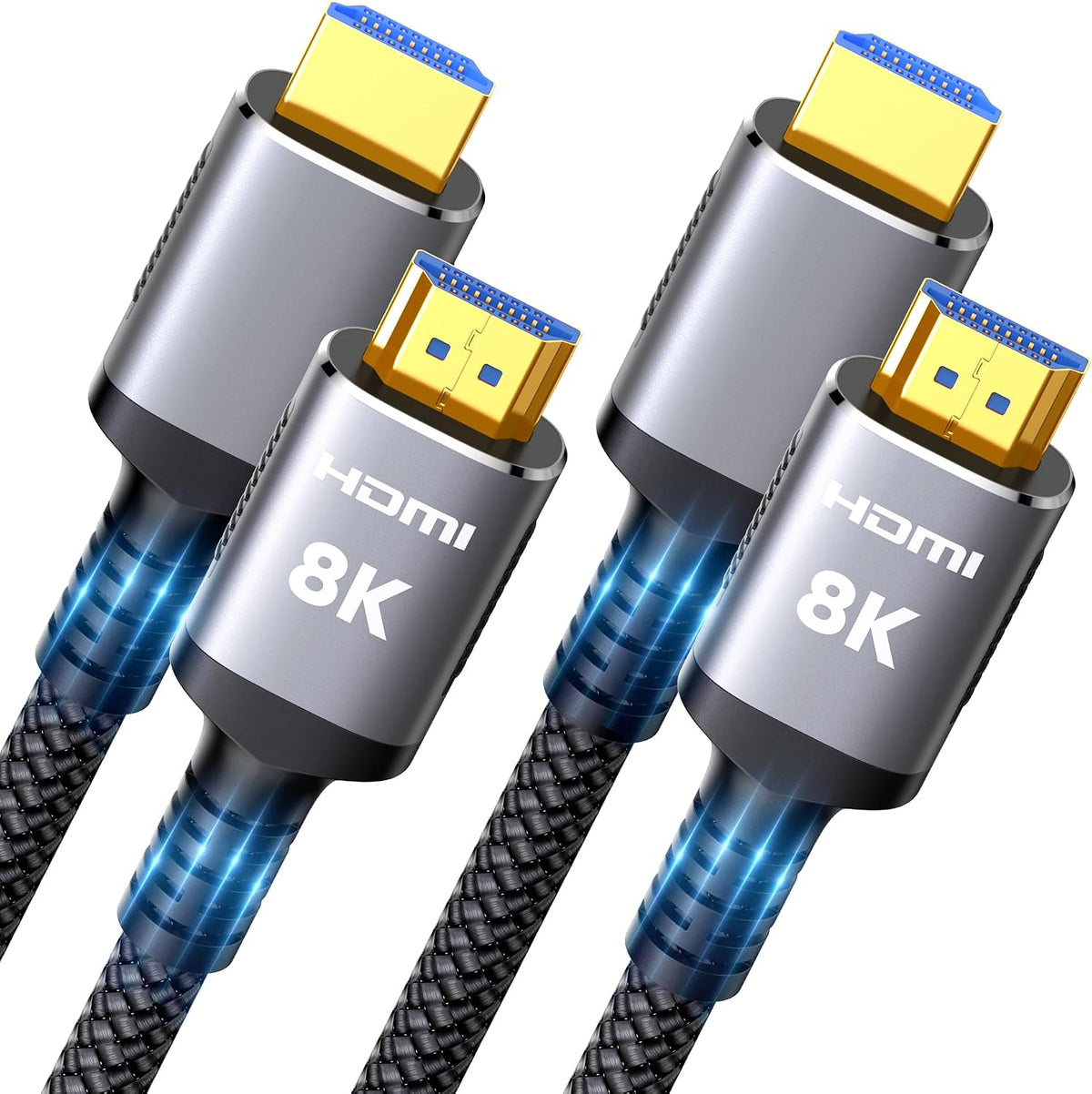 Snowkids 8K HDMI 2.1 Cable 12 ft, Non-Slip Nylon Braided, 48Gbps Ultra High-Speed HDMI Cables Cord, 10K 8K@60Hz, 4K@120Hz Compatible for TV/PS-5/X-box/Projector/Sound System & More - Image 12