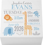 Lets Make Memories Personalized Baby First Keepsake Box front view