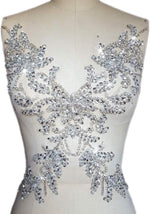Succi Shan handmade rhinestone applique front view bridal accessory