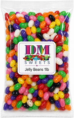 Vibrant pile of multi colored chewy jelly beans showing smooth sugar shells