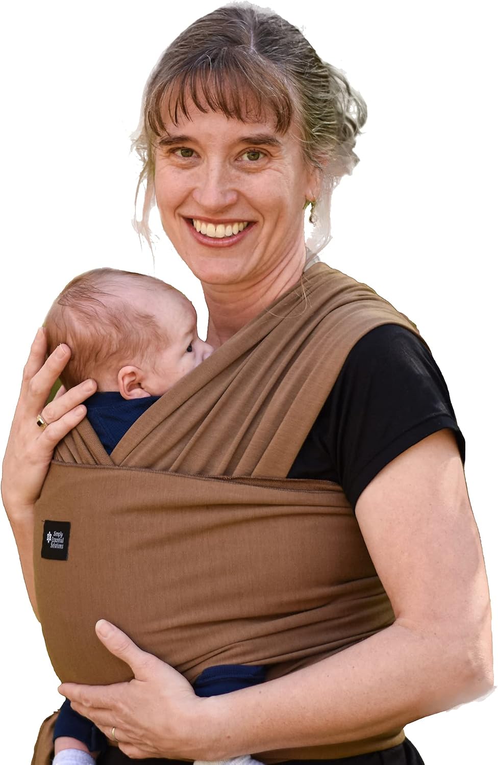 Baby Wrap Carrier Soft, Stretchy, Cotton Baby Wrap, Baby Sling, Nursing Cover Up for use with Newborn-Toddler: Evenly distributes Weight for More Comfortable Carrying (Medium Blue) - Image 9