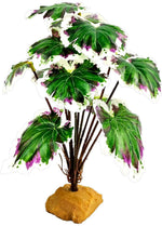 Woyrise reptile artificial plants white edge heuchera front view