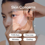 Abib vegan collagen hydrogel jelly eye patches sixty count jar open showing cooling patches