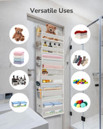 Bathroom storage setup using the ULG over the door organizer