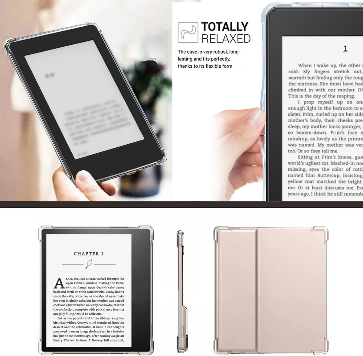 XUYICC Case Fits Kindle Oasis (9th Generation 2017 & 10th Generation 2019 Release) 7" Transparent, Lightweight Bumper Corners Slim Rubber TPU Back Cover - Clear - Image 8