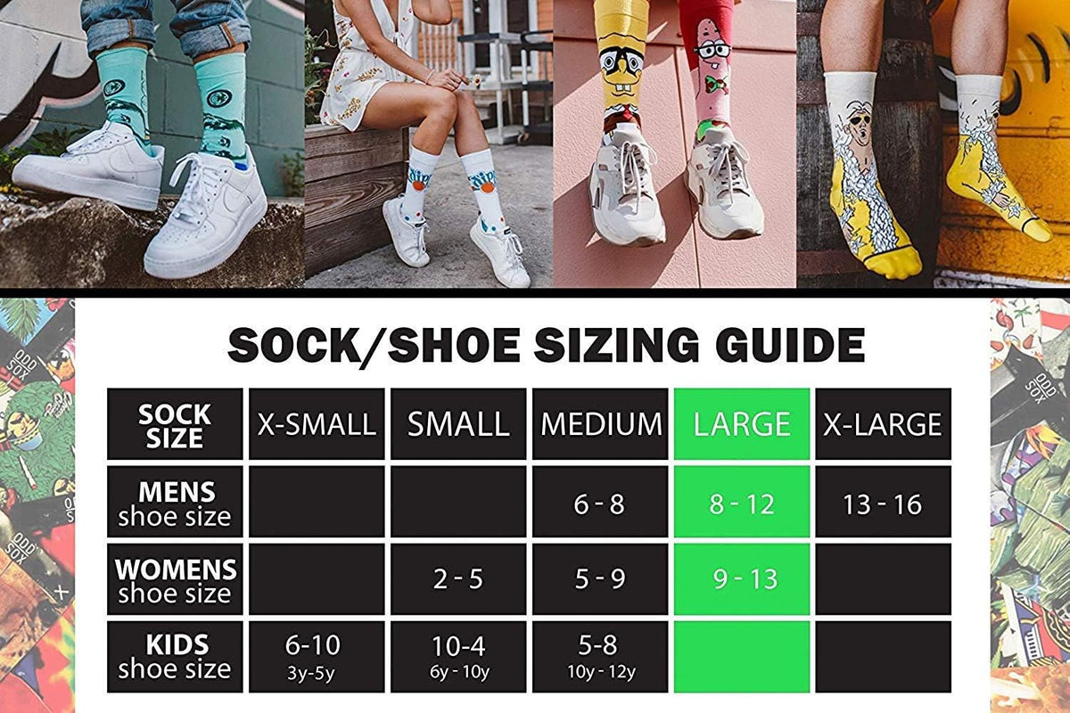 Odd Sox novelty movie socks folded presentation