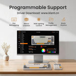 Kisnt KN85 wireless keyboard connected to laptop and desktop setup