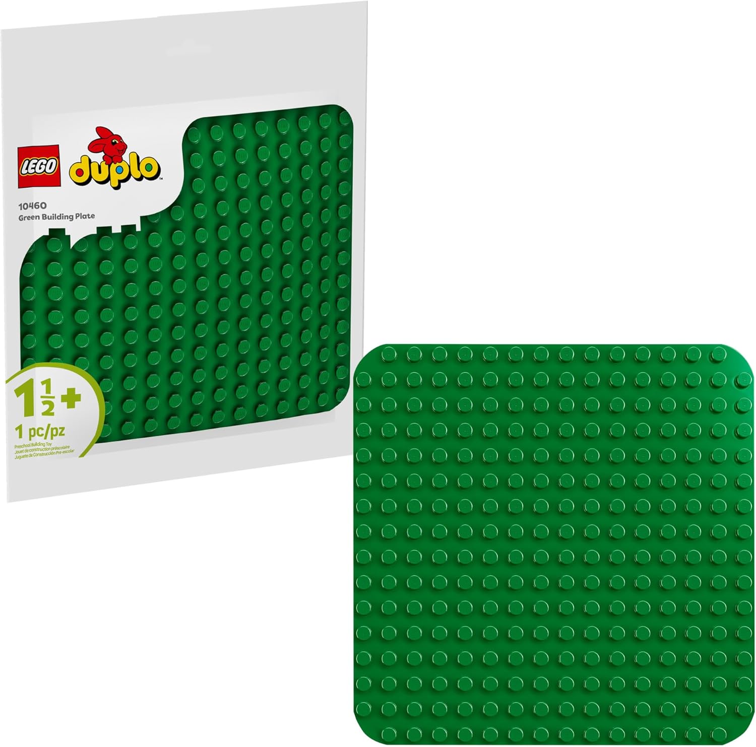 LEGO DUPLO Green Building Plate 10460 front view