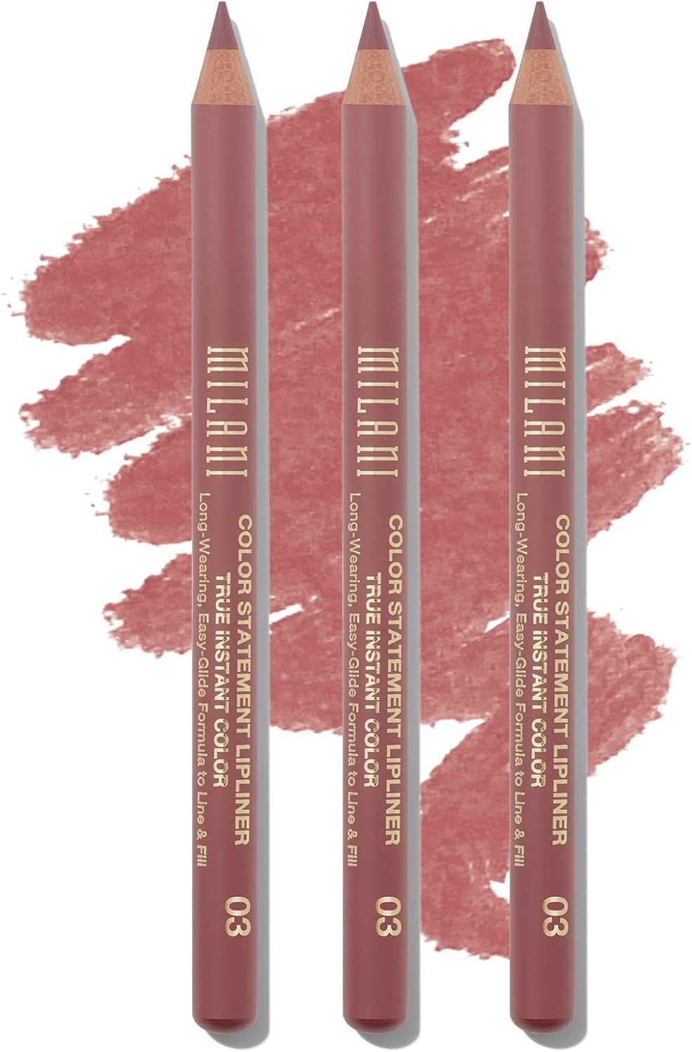 Close up of Milani Color Statement Lipliner branding