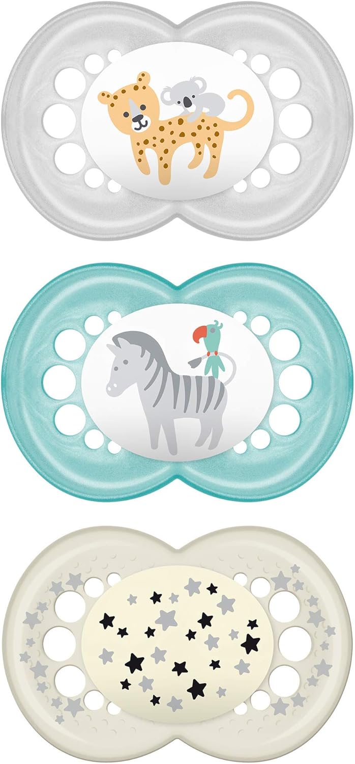 MAM Day And Night Silicone Orthodontic Pacifiers Set front view packaging