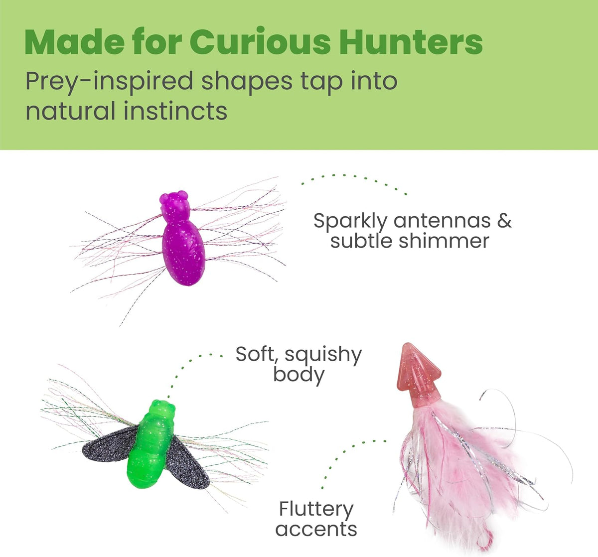 Catstages Squish Prey Spider cat toy with textured legs