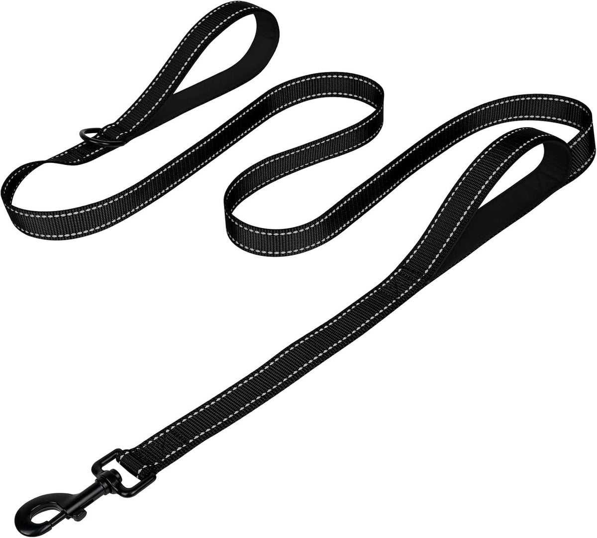 Joytale Dog Leash, 6 FT Double-Sided Reflective, Padded Handle Nylon Heavy Duty Leashes for Medium & Large Dogs Walking, Black - Image 10