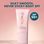 Kopari Sunglaze Body Sunscreen tube back label showing ingredients and directions