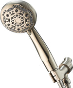 Infun Couradric handheld shower head front view with brushed nickel finish