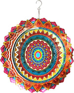 Fonmy stainless steel wind spinner front view mandala design