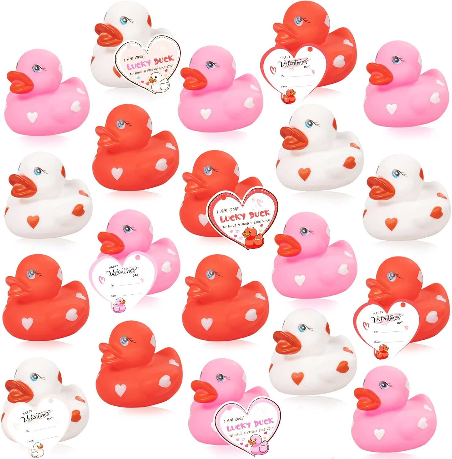 Kockuu Valentines Day rubber ducks front view collection