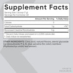 Sports Research Fourteen Point Eighteen Ounce creatine powder container demonstrating vegan certified badge.