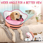 Supet dog collar alternative after surgery showing adjustable security straps