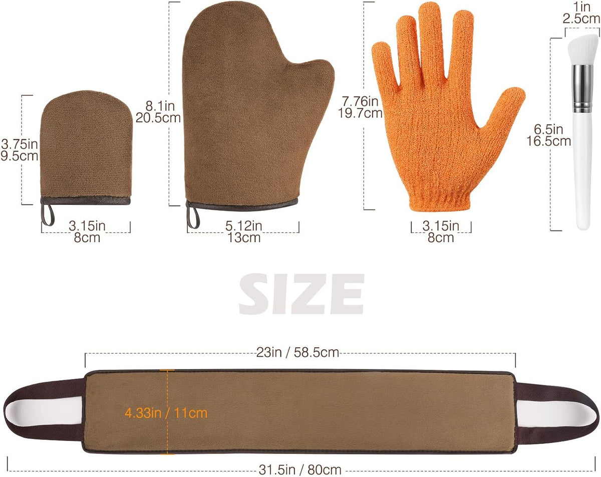 Luxspire 5 piece sunless tanning accessory kit