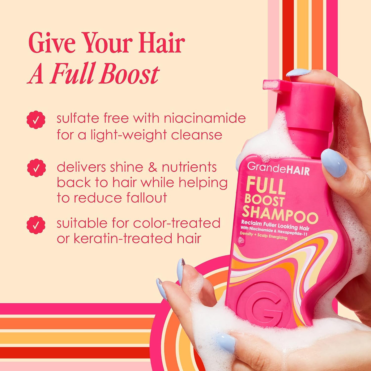 Grande Cosmetics GrandeHAIR conditioner bottle back view
