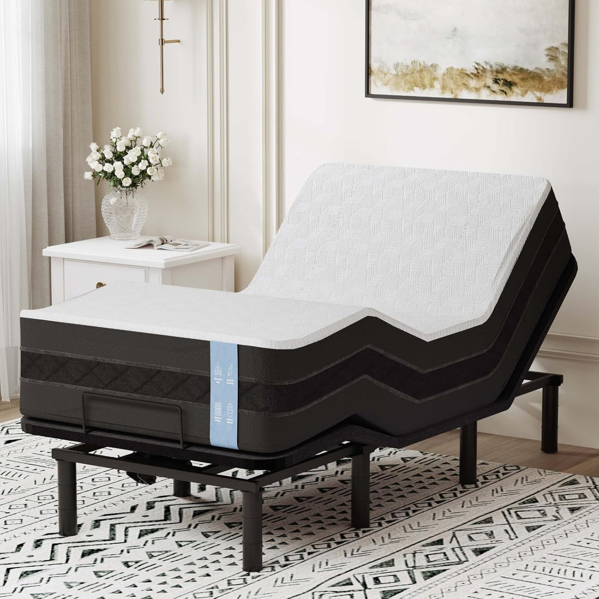 FLEXISPOT Twin XL Adjustable Bed Base with Massage | Massage, Zero Clearance, Synchronized Adjustment, Whisper Quiet Durable Motor, Zero Gravity, Mattress Holders - Image 10