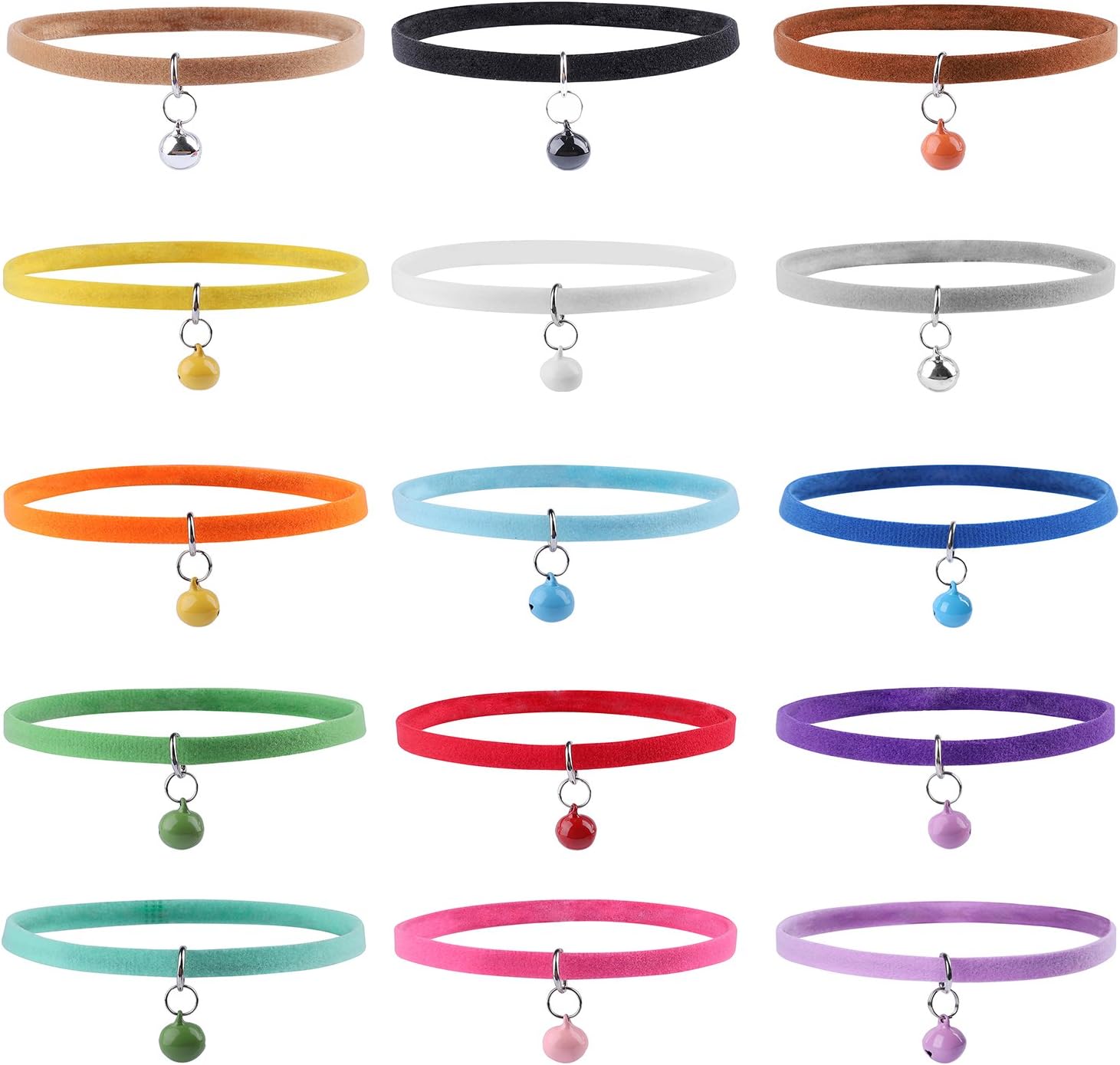 Whaline newborn pet identification collars fifteen count packaging front view showcasing multicolor plush bands
