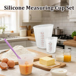 Demonstration of squeezing a flexible silicone cup to pour liquid