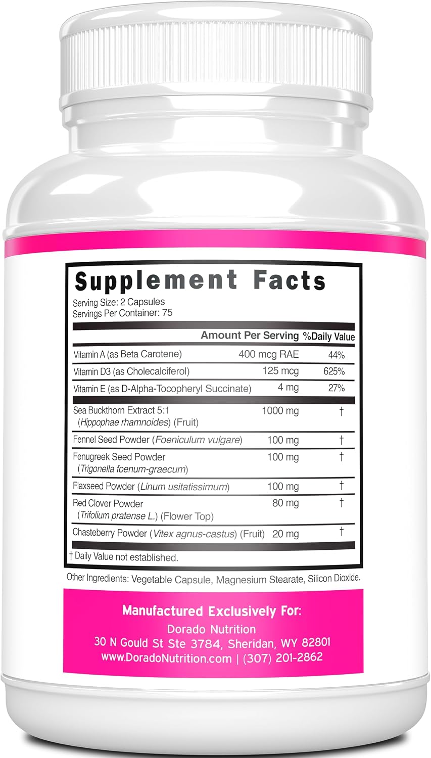 Dorado Nutrition Yoni Wet supplement bottle label details