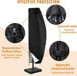 DOCEPERT cantilever umbrella cover displaying the top ventilation vent.