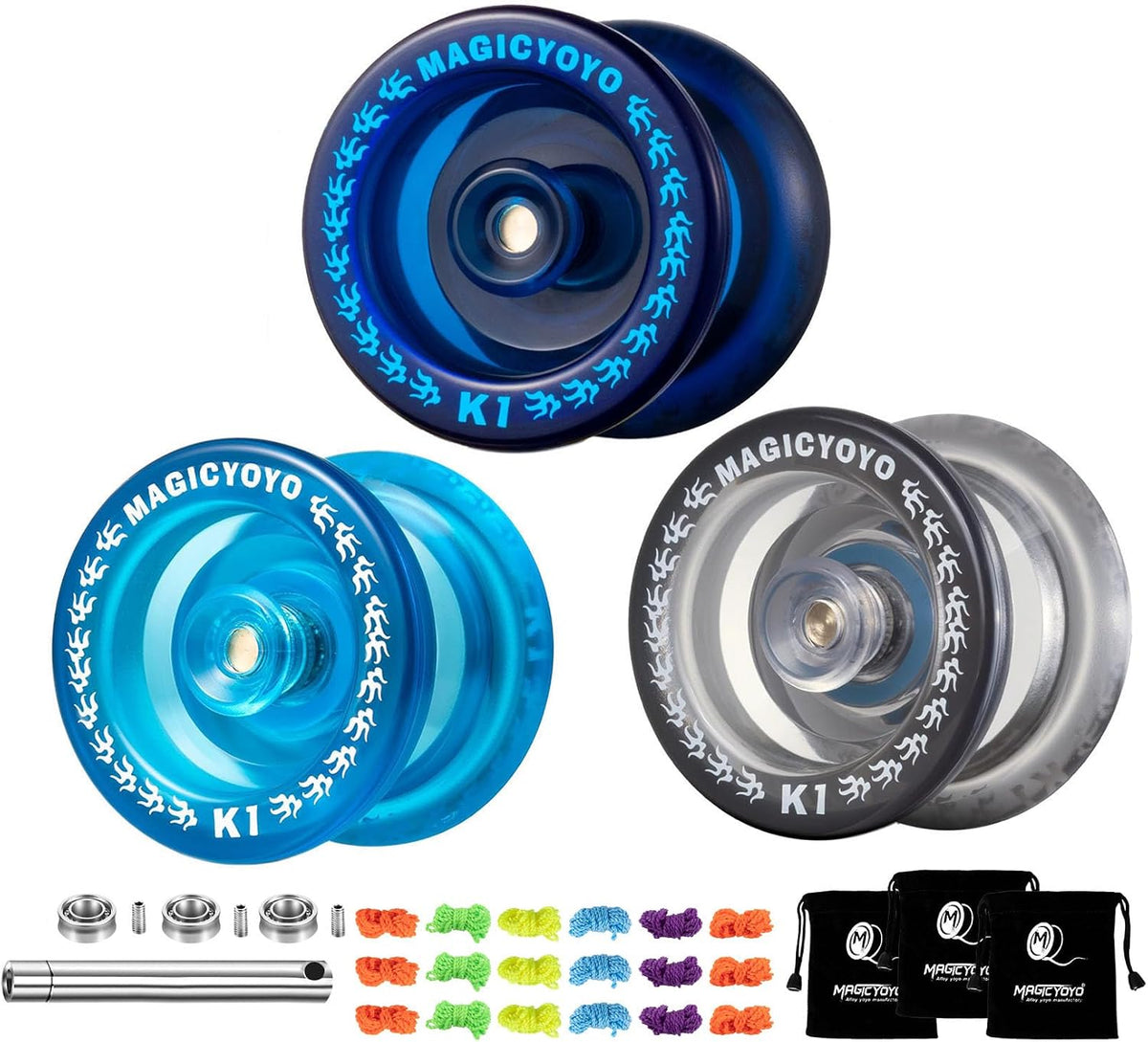 MAGICYOYO Responsive YoYo K1 Plus Glow in The Dark Green Yoyo for Beginner Kids, Plastic ABS Yo Yo with Glove, Storage Bag +12 Replacement Strings - Image 10