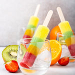 Food-grade stainless steel ice pop molds close up