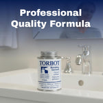 Torbot liquid bonding cement side profile of 4 fluid ounces container