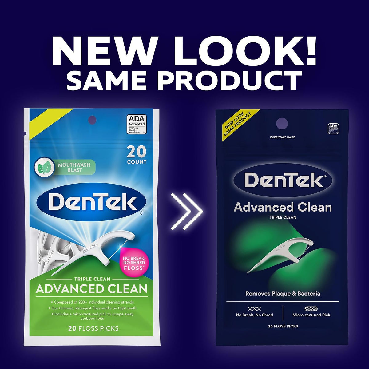 DenTek floss picks mint flavor closeup view