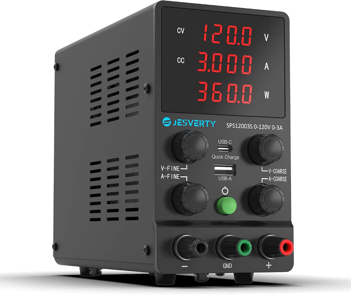 DC Power Supply Variable, 0-32V 0-10A Switching Bench Power Supply with 20W USB & Type-C Quick-Charge, Encoder Corase & Fine Adjustment Knob, Output Switch, 4-Digit LED Display - SPS-3010V - Image 9