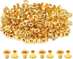 Litoexpe 200 pieces 2mm gold grommets eyelets front view brass craft hardware
