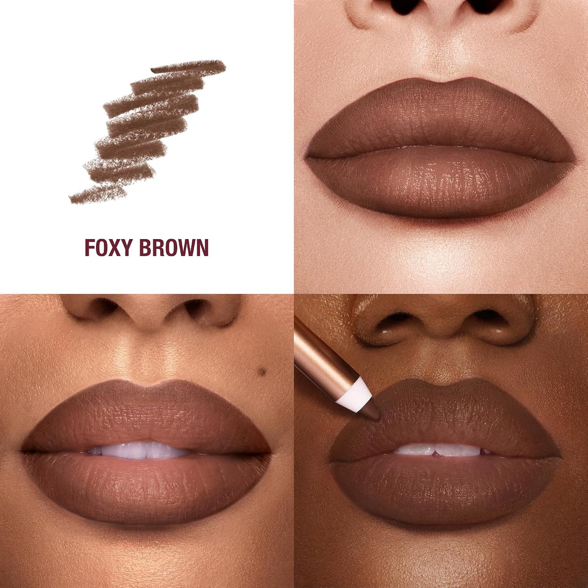 Charlotte Tilbury long wearing waterproof lip liner tip close up detail.