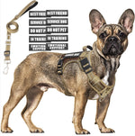Tactical Dog Harness and Leash Set for Large Dogs,Heavy Duty No Pull Service Dog Vest and 10 Patches with Dog Seat Belt,Reflective Adjustable Pet Harness for Training Walking Hiking Camo L - Image 9