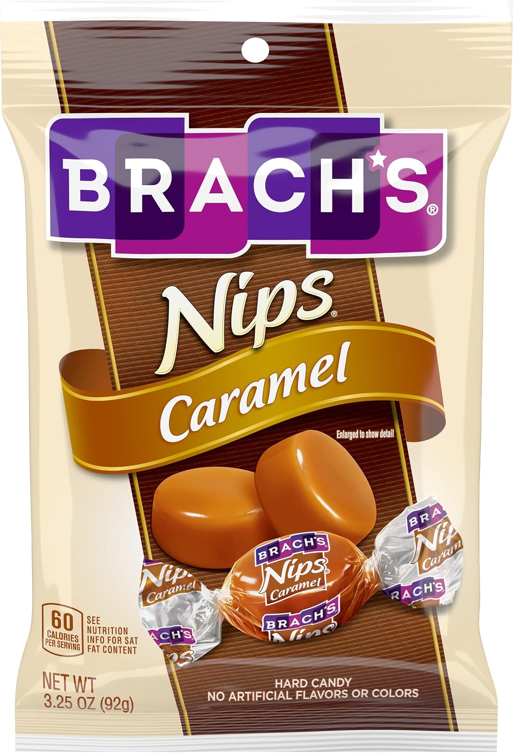 Hand holding an individually wrapped Brach's Coffee Nips candy