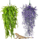 PINVNBY 2 pack reptile hanging fake vines front view in packaging
