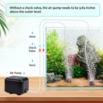 Hygger aquarium air pump power cord and base rubber feet detail