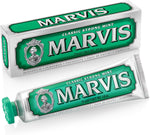 Marvis luxury toothpaste duo set back panel showing product details