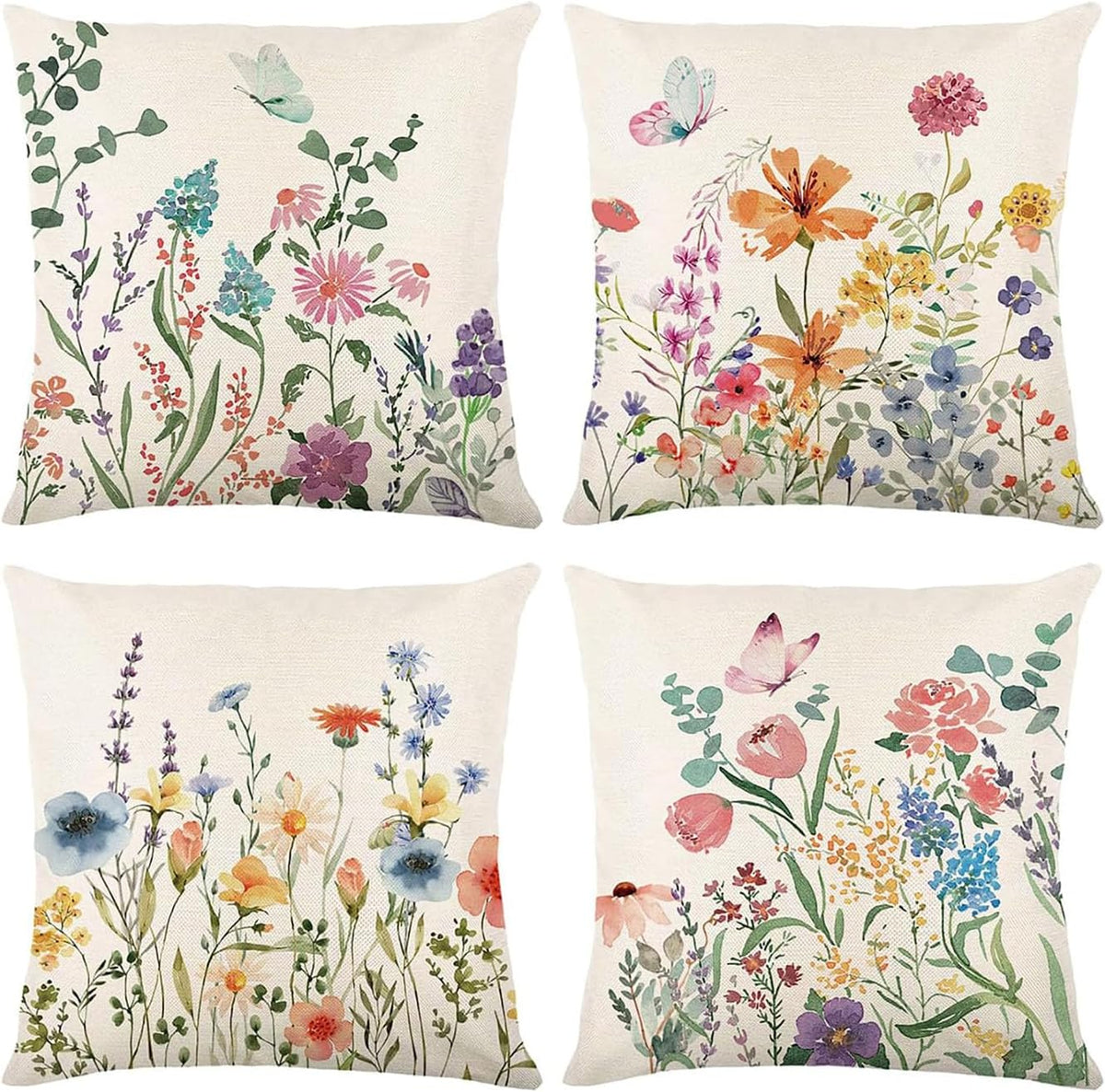 ONFAON Christmas Decorations - Christmas Pillow Covers 18x18 Set of 4, Holiday Christmas Decor Home Sofa Couch Cushion Indoor Decorations - Image 12