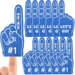 Seevor mini foam fingers front view showcasing dark blue cheerleading props