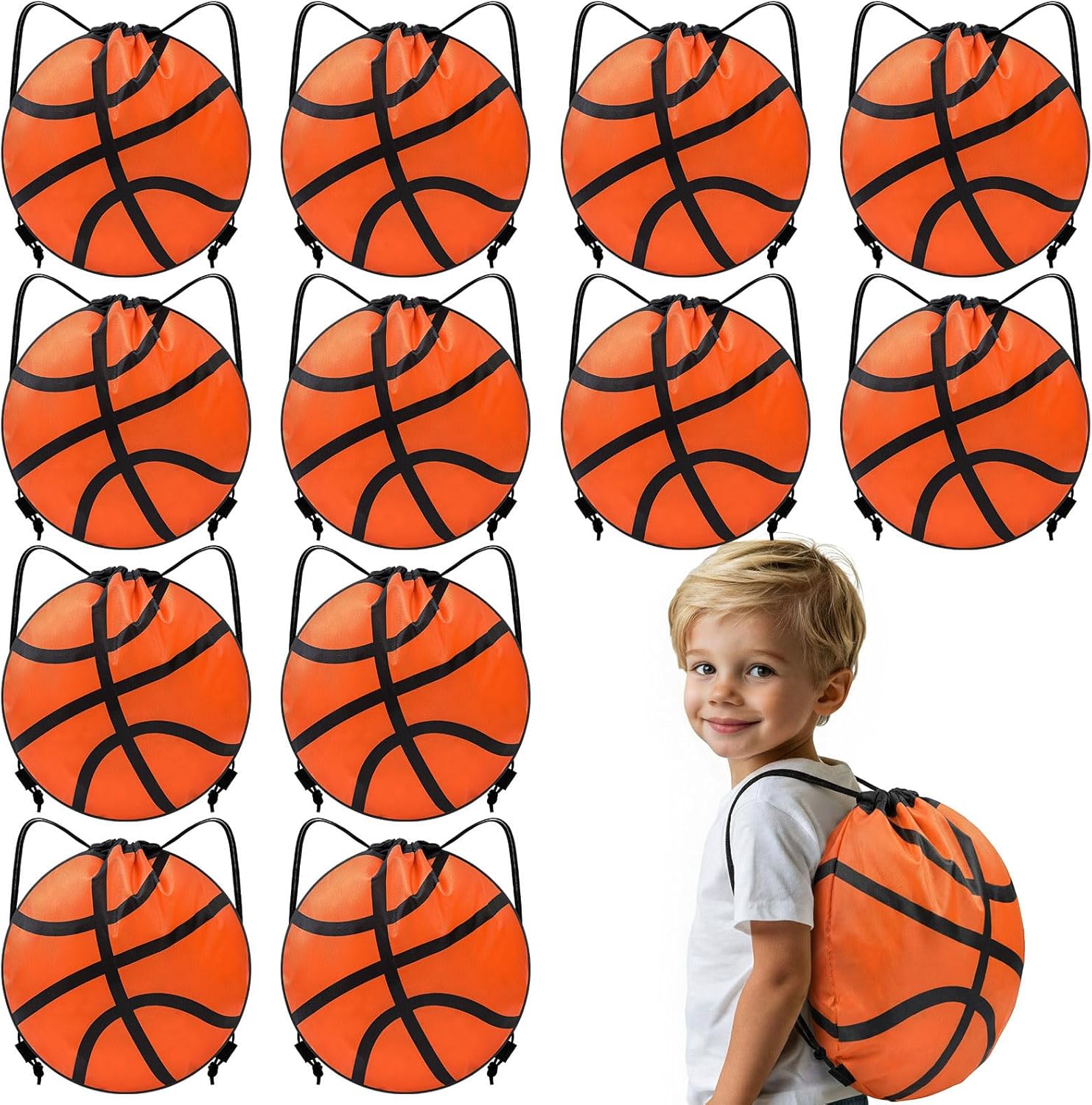 Kacctyen basketball drawstring bags front view