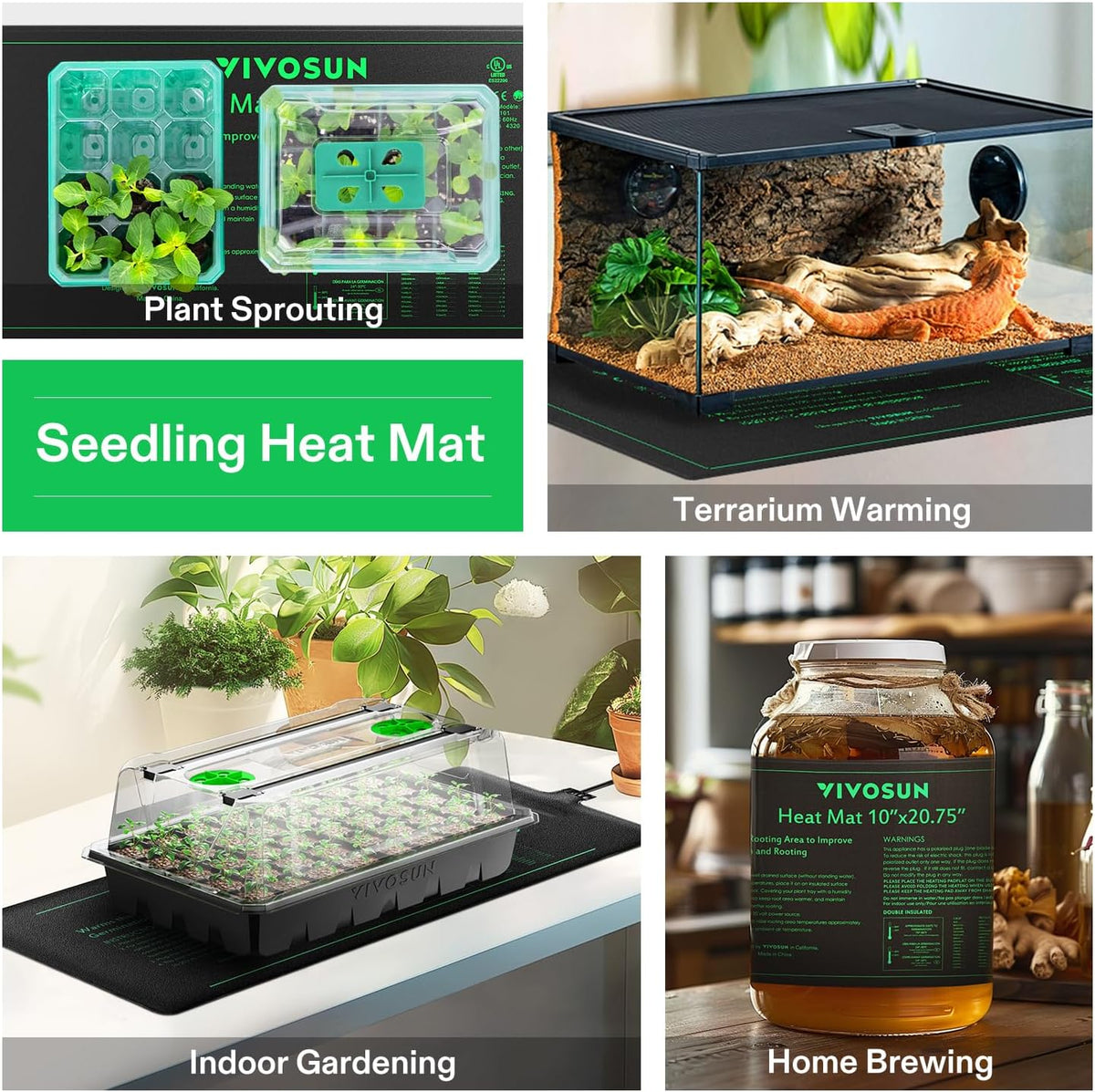 VIVOSUN waterproof hydroponic heating pad under seed tray