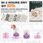 Reusable kitchen dish rags absorbing liquid demonstration