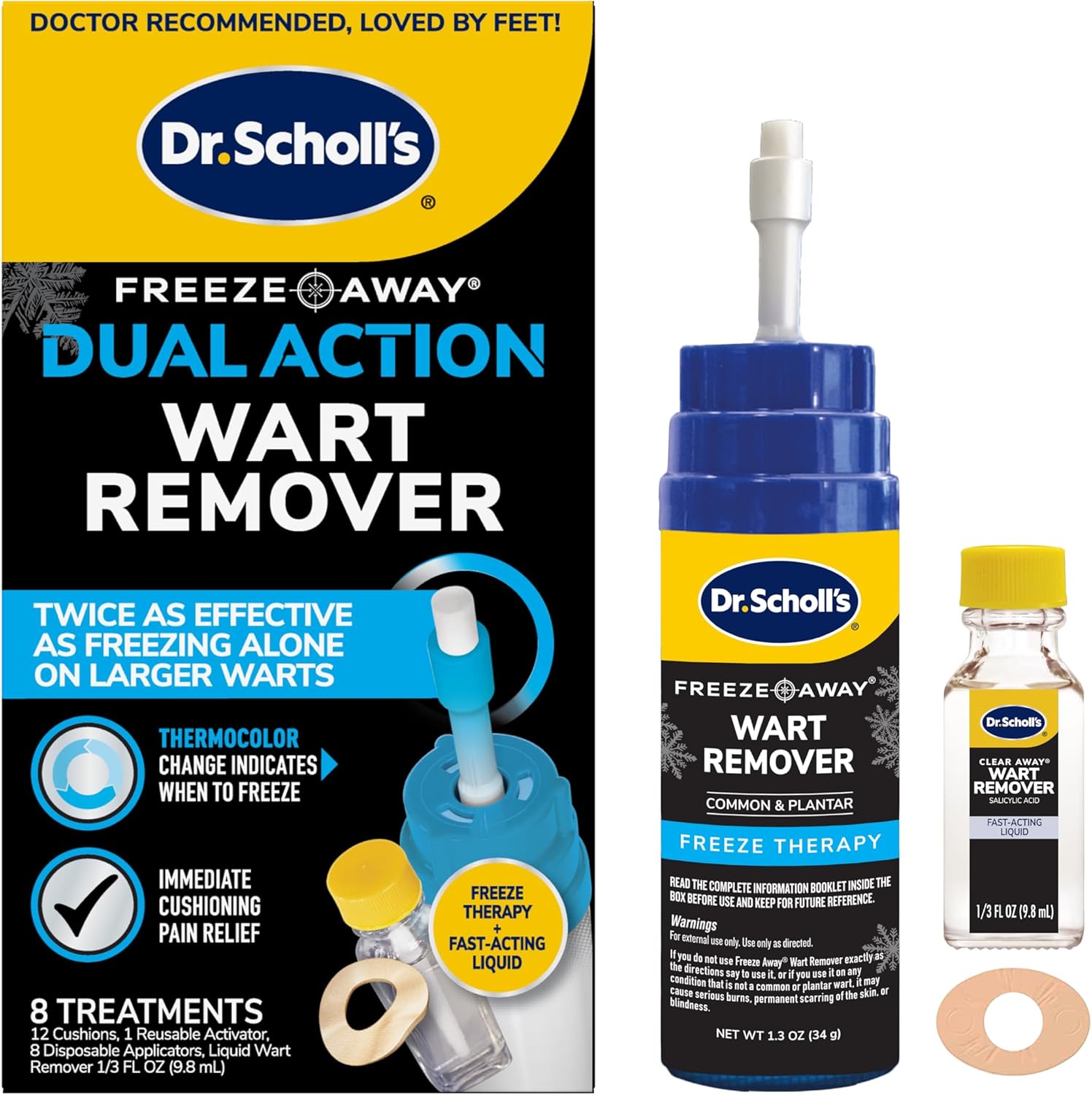Dr. Scholl's Dual Action Freeze Away Wart Remover front view package