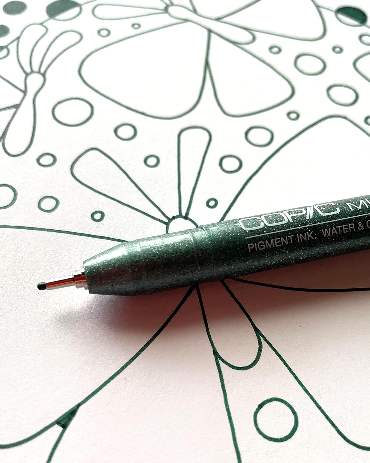 Fine line Copic multiliner pen detail